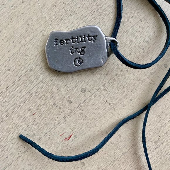 Ing Rune Pewter Fertility Viking Amulet Charm Pendant with Leather Cord - Picture 3 of 6